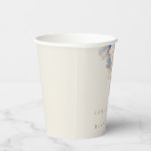 Elegante iris bloemenbruiloft papieren bekers (Rechts)