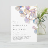 Elegante iris bloemenbruiloft programma (Staand voorkant)