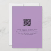 Elegante Iris QR Code Wedding Kaart (Achterkant)