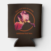 Elegante irisbloem gepersonaliseerd blikjeskoeler (Voorkant)