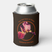 Elegante irisbloem gepersonaliseerd blikjeskoeler (Blikje Achterkant)