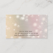 Elegante iriserende holografische luxe make-up visitekaartje (Achterkant)