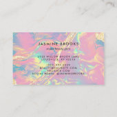 Elegante iriserende Opal Gold Glitter Visitekaartje (Achterkant)