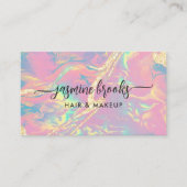 Elegante iriserende Opal Gold Glitter Visitekaartje (Voorkant)