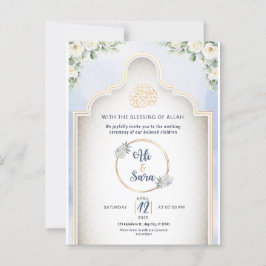 Elegante islamitische huwelijksuitnodiging Moslim  Briefkaart