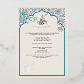 Elegante islamitische huwelijksuitnodiging van fol folie uitnodiging (Voorkant)