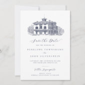 Elegante  Italiaanse Villa Destination bruiloft Save The Date (Voorkant)