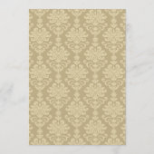 Elegante Ivoor Gouden Calligraphy Tafel Nummerkaar Kaart (Achterkant)