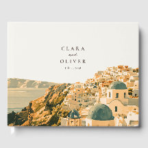 Elegante Ivoor Teal Santorini Caldera Zee Bruiloft