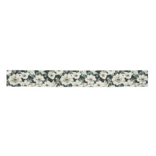 Elegante Ivoren Bloemen Lint