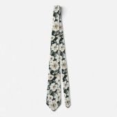 Elegante ivoren bloemen stropdas (Voorkant)