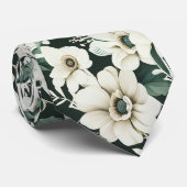 Elegante ivoren bloemen stropdas (Opgerold)