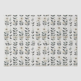 Elegante Ivoren Bloemen Tissuepapier