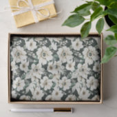 Elegante ivoren bloemen tissuepapier (Geschenk)