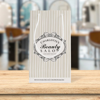 Elegante Ivoren Gestreepte Vintage Frame Beauty Sa Klein Cadeauzakje