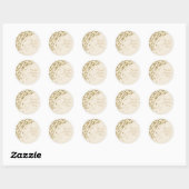 Elegante Ivory Gold Swirl Stickers (Vel)