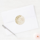 Elegante Ivory Gold Swirl Stickers (Envelop)