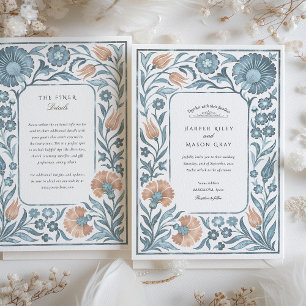 Elegante Iznik stijl Bloemen bruiloft Kaart