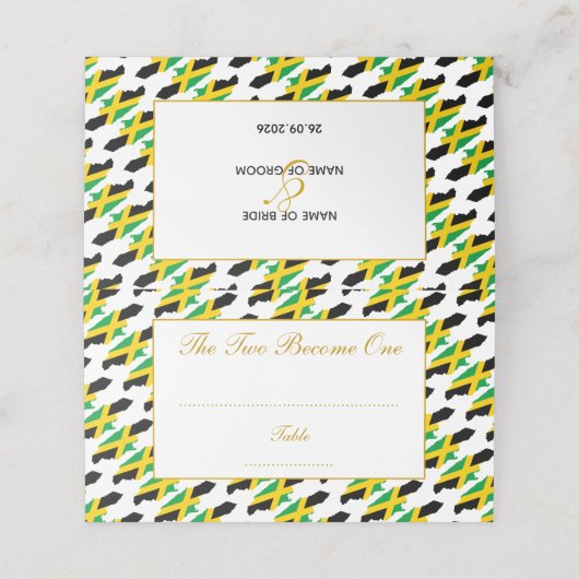 Elegante Jamaica bruiloft (Buitenkant ongevouwen)