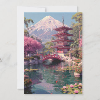 Elegante Japanse Kersenbloesem & Kasteelhochzeit I Kaart