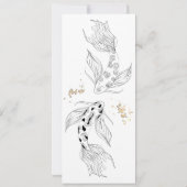 Elegante Japanse Koi Fish Wedding Kaart (Achterkant)