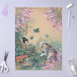 Elegante Japanse thema decoupage crafting Tissuepapier