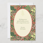 Elegante JOY Vakantie Flat Card – Eigen Bericht Feestdagenkaart (Achterkant)