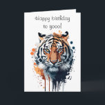 Elégante joyeuse carte d'anniversaire pour son Tig<br><div class="desc">Elégante joyeuse carte d'anniversaire pour le fils Tiger Une magnifique image d'un Tigre, présentée dans une carte de voeux d'anniversaire pour un fils. La carte intérieure dit : "Aujourd'hui et toujours, que vos rêves vous emmènent loin. Joyeux anniversaire, mon fils !" Une carte merveilleuse à donner sur la journée spéciale...</div>