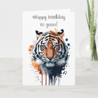 Elégante joyeuse carte d'anniversaire pour son Tig
