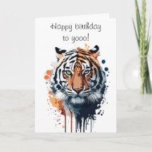 Elégante joyeuse carte d'anniversaire pour son Tig