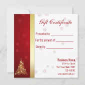 Elégante Joyeux Noël Joyeux Carte cadeau Arbre (Dos)