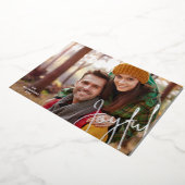 Elégante Joyful Silver Foil Carte de vacances (Rotation)