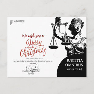 Elegante Juridische Kerstgroeten voor Cliënten & C Feestdagenkaart