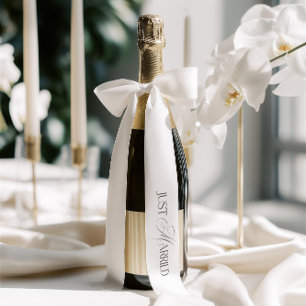 Elegante 'Just Married' enkele inscriptie trouwlin Lint