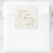Elegante Just Married Trouw | Sticker Zegel (Tas)