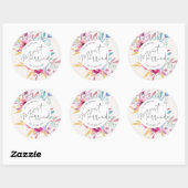 Elegante Just Married Trouw | Sticker Zegel (Vel)
