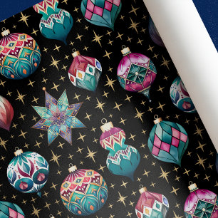 Elegante Juwelen Kerstversieringen Cadeaupapier