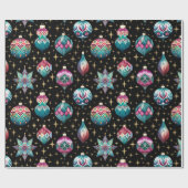  Elegante Juwelen Kerstversieringen Cadeaupapier (Vlak)