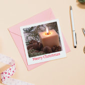 Elegante kaars zorg instructies dank u kaart