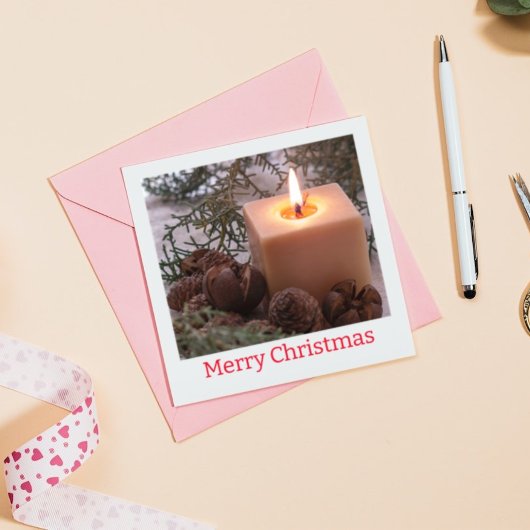 Elegante kaars zorg instructies dank u kaart