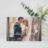 Elegante kaart met dank (Staand voorkant)