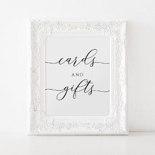 Elegante Kaarten en Cadeaus Bord Sign Poster