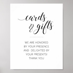 Elegante Kaarten en Cadeaus Tafel Huwelijk Bord Poster