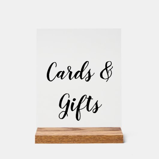 Elegante Kaarten en Geschenken Acryl Teken Acryl Bord (Voorkant)