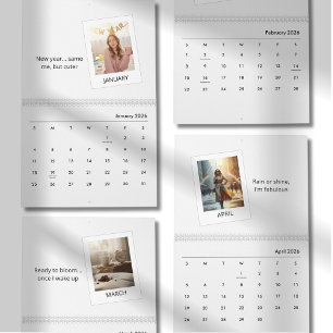 Elegante kalender met foto en citaat 2026