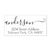 Elegante kalligrafie adresstempel met script lette 	rubberstempel (Afrduk)