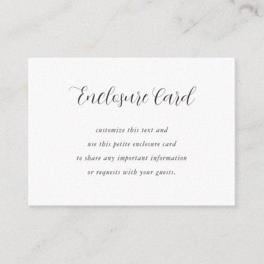 Elegante kalligrafie Alles doel Aanpasbaar Informatiekaartje (Voorkant)