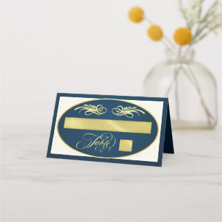 Elegante kalligrafie - Blauw/Goud