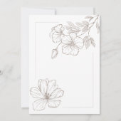 Elegante kalligrafie bloemenscript bruiloft kaart (Achterkant)