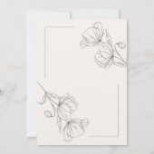 Elegante kalligrafie bloemenscript bruiloft kaart (Achterkant)